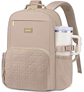 Focdod Laptop Backpack for Women Bookbag: 15.6 inch Work Backpacks with Pouch Pocket for Large Ca...