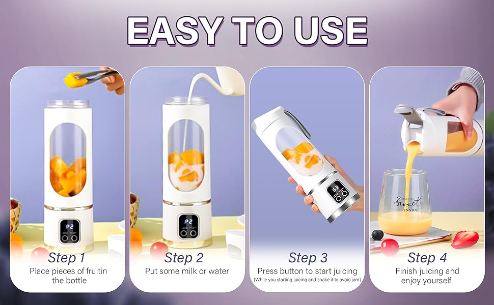 Portable blendder for smoothies