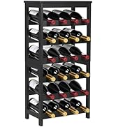 VEVOR 24 Bottle Detachable Wine Rack, 6-Tier Wine Bottle Holder,Solid Bamboo Wood Freestanding Fl...
