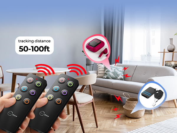 Esky Key Finder Locator with Sound, Stick-on TV Remote Control Finder, Item Locator Tags