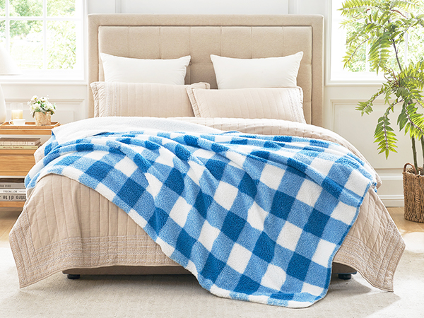 throw blanket sherpa fleece cute reversible thick heavy blanket super soft cozy fuzzy plush fluffy
