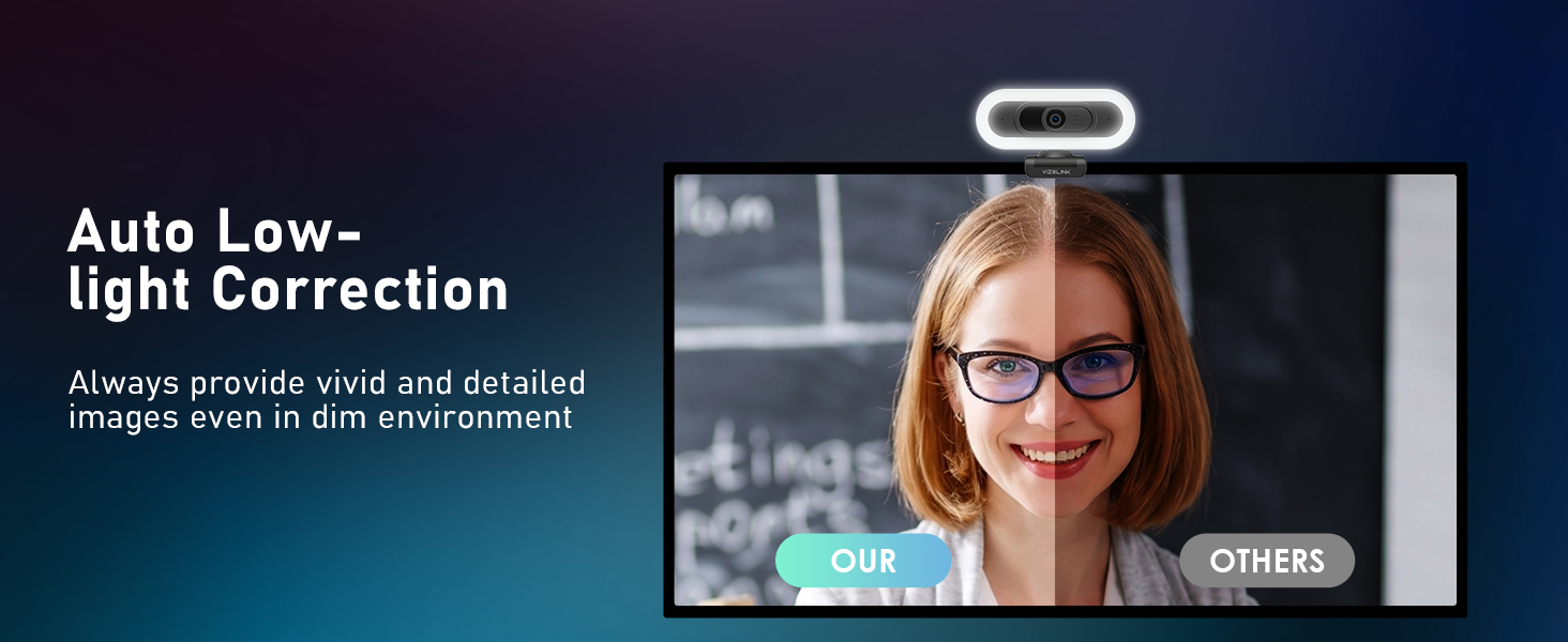 4K Webcam with Lights, PDAF Autofocus Computer Camera for PC/Mac, Web cam with Microphon