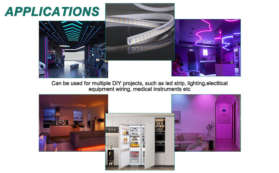 electric cord line for 3528 5050 led ribbon lamp