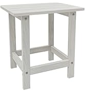 Meluvici Outdoor Side Table, HDPS Single Adirondack Side Table Weather Resistant, Outdoor Table f...