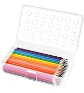 HUTUDD Plastic Pencil Box, Large Pencil Case, Clear Pencil Boxes with Snap-tight Lid, Hard Crayon...
