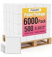 Fuxury Bubble Mailers 8.5x12" White Padded Envelopes 6000Pack Bulk Strong Adhesion Full Pallet of...