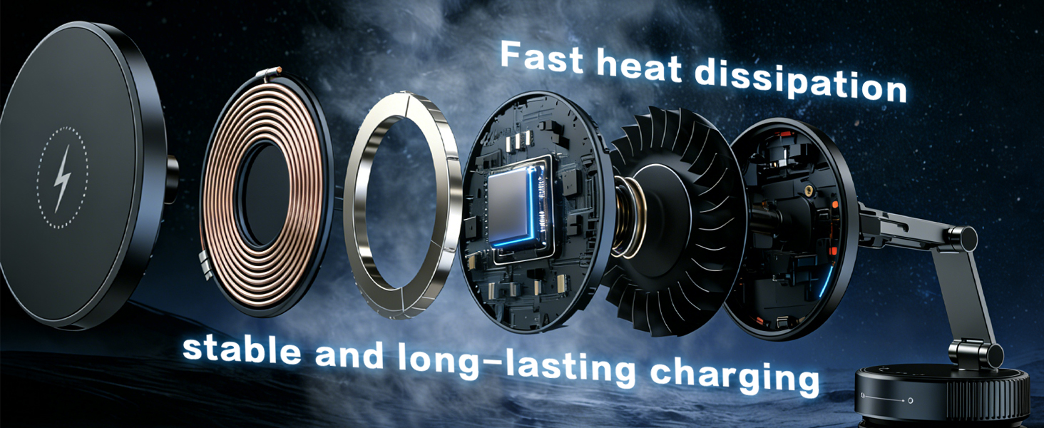 wireless charging car phone mount