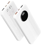 Aioneus Power Bank, 10000mAh Portable Charger with Built in Cables Fast Charging 22.5W USB-C in/O...