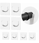 IOMDRWU Adhesive Shower Rod Holder 8 Pack, Transparent Tension Rod Holders for Wall, 4 Large and ...