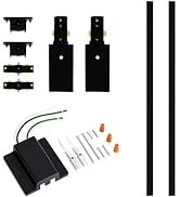 VANoopee 6.6FT H Track Lighting Rails Black, H Type Track Lighting Kit with Floating Canopy Conne...