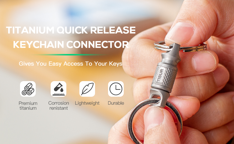 Titanium quick release keychain connector