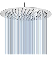 Voolan Rainfall Shower Head - High Flow Showerhead Made of 304 Stainless Steel - Universal Wall a...