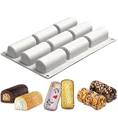 9 cavities silicone roll mold log delicate chocolate desserts tea-time cake polvor