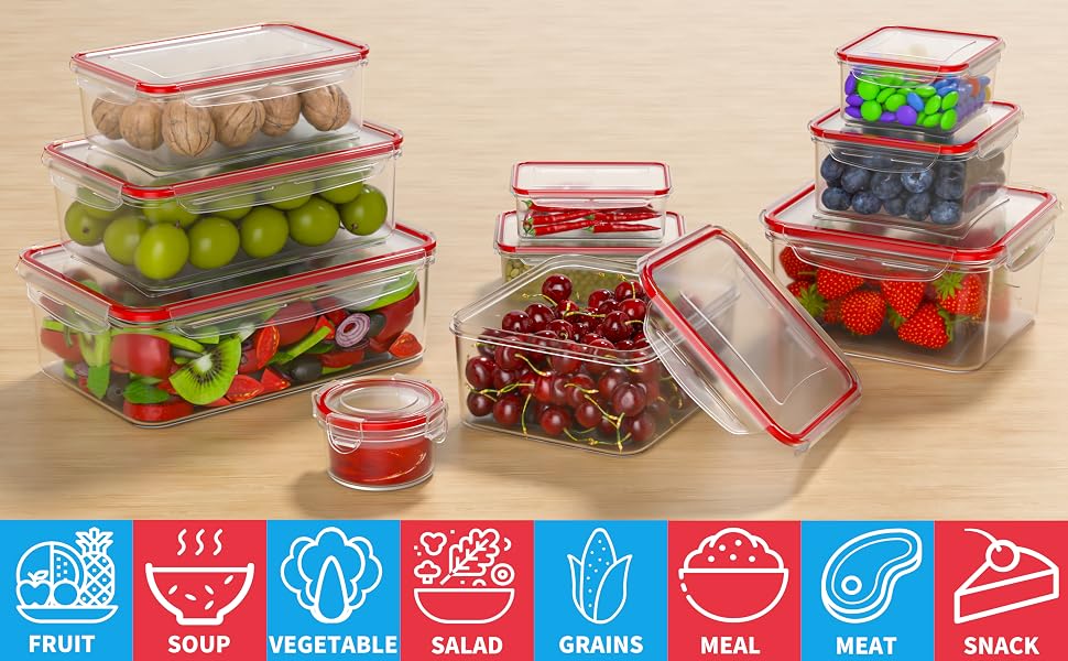 plastic food storage bins with lids