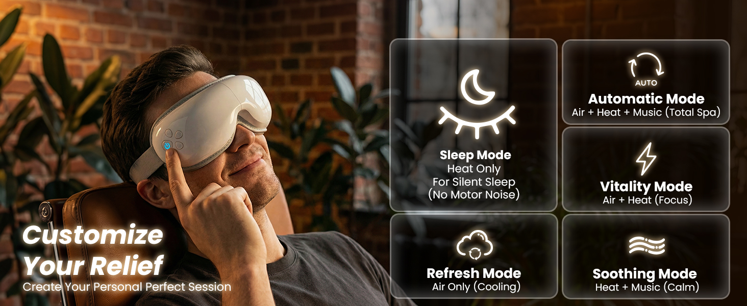 bob and brad eye massager with heat and cooling for dry eyes migraines headaches sleeping improving