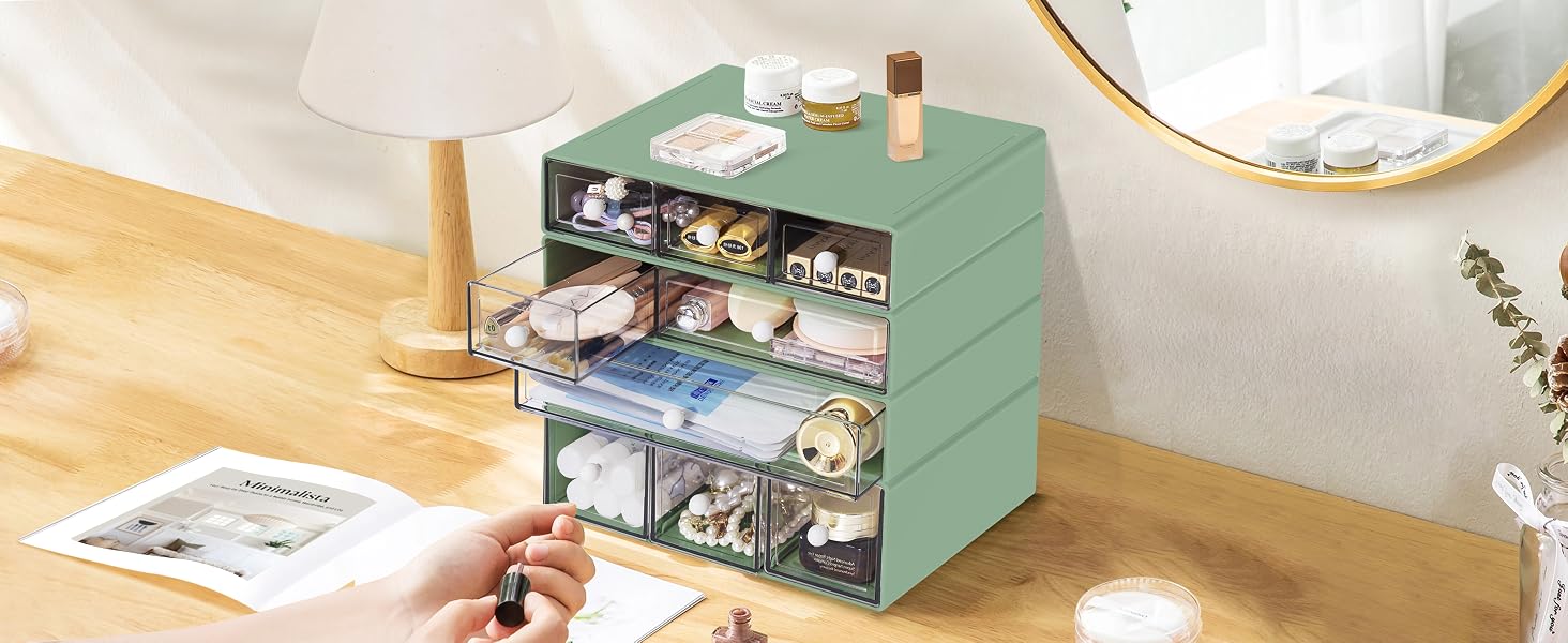 Makeup desk organizer