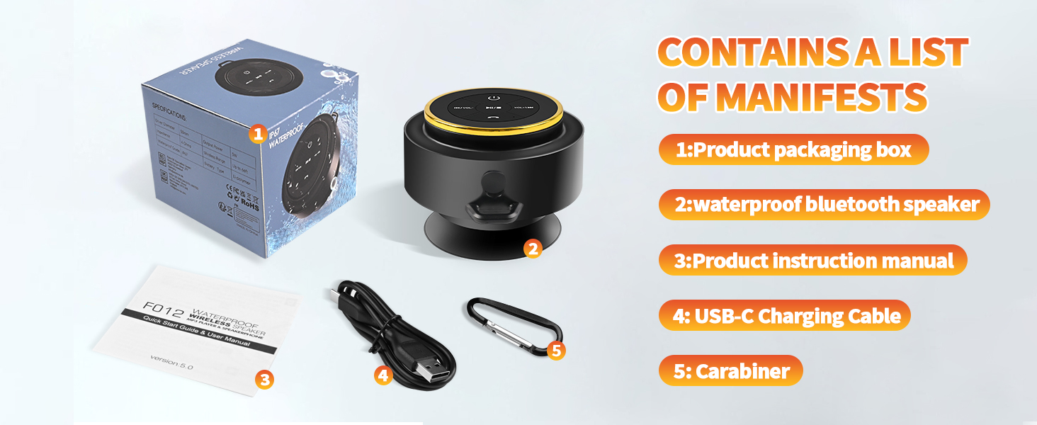 Waterproof Bluetooth Shower Speaker Waterproof Shower Bluetooth Speaker Shower Speaker