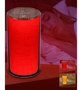 Finezeal 630nm Red Light Night Light Lamp for Sleep - Zero Blue Light, Rechargeable Dimmable Red ...