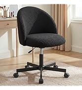 NEO Chair Office Vanity Chair with Wheels Comfy Desk Chair for Girls Cute Computer Small Armless ...