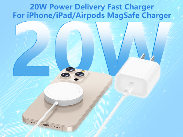 MFi Certified iPhone 16 Charger Fast Charging 2Pack 20W USB C Power Adapter Type C Wall Charge Block