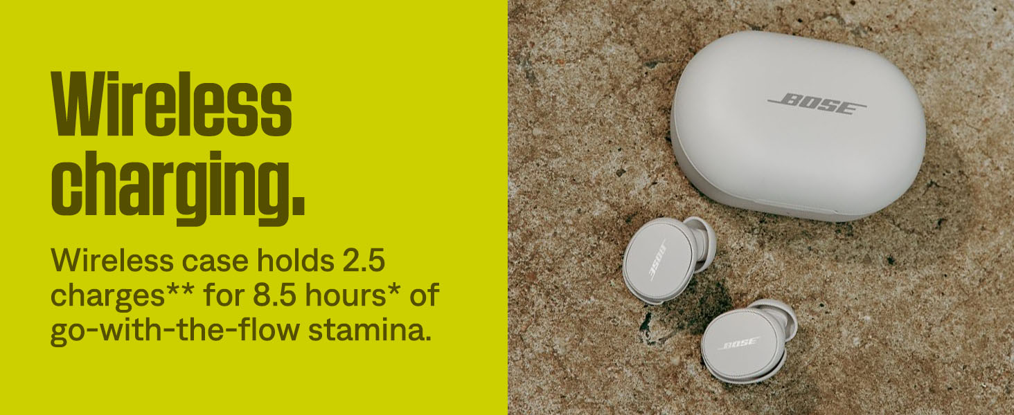 Wireless case holds 2.5 charges*** for 8.5 hours* of go-with-the-flow stamina.