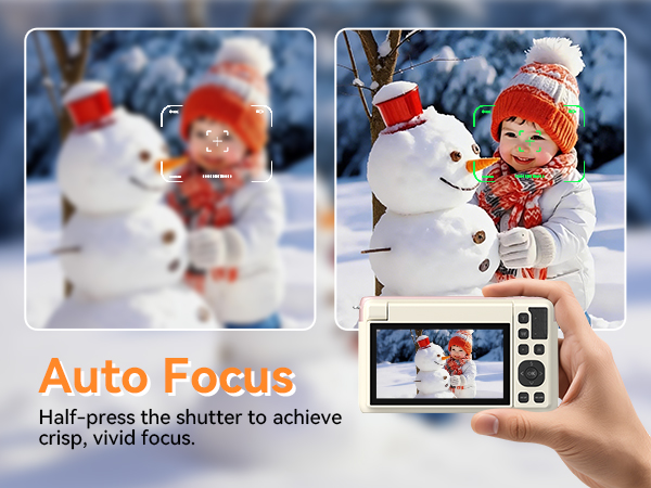 4k digital camera for teenagers photography autofocus pink foldable flip screen
