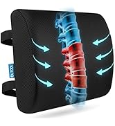 Lumbar Support Pillow for Office Chair, College Dorm Room Essentials, Memory Foam, Lower Back Sup...