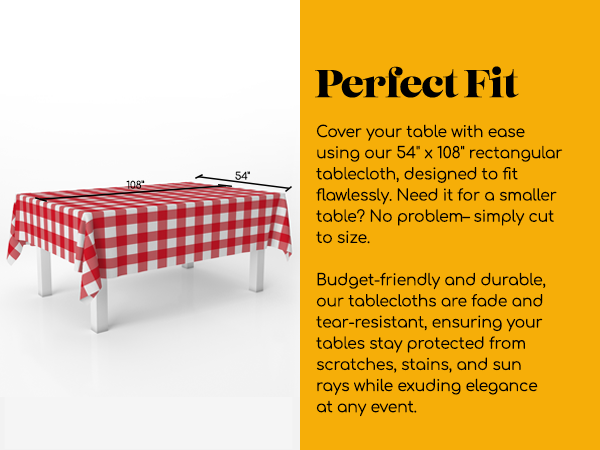  Grandipity Rectangle Tablecloth GINGHAM RED