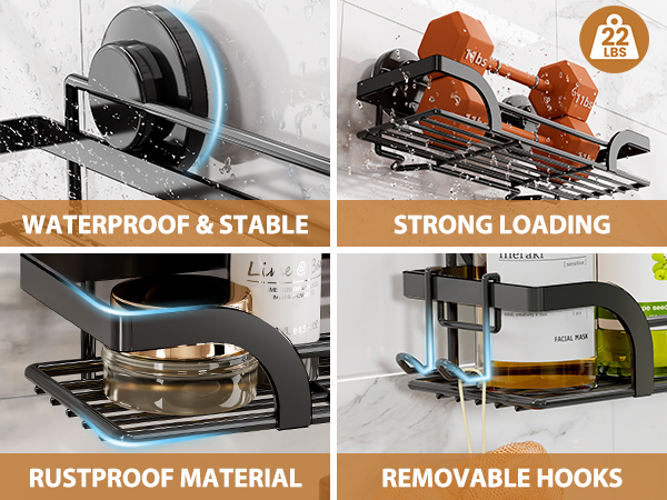 bathroom organizer shower shower wall caddy shower organizer suction shower holder organizer