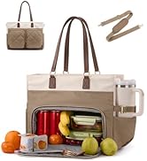 LOVEVOOK Lunch Tote Bag for Women, 2-in-1 Work Bag with Insulated Lunch Compartment, 15.6 Inch La...