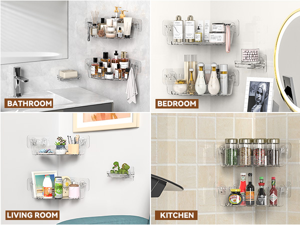 adhesive shower caddy