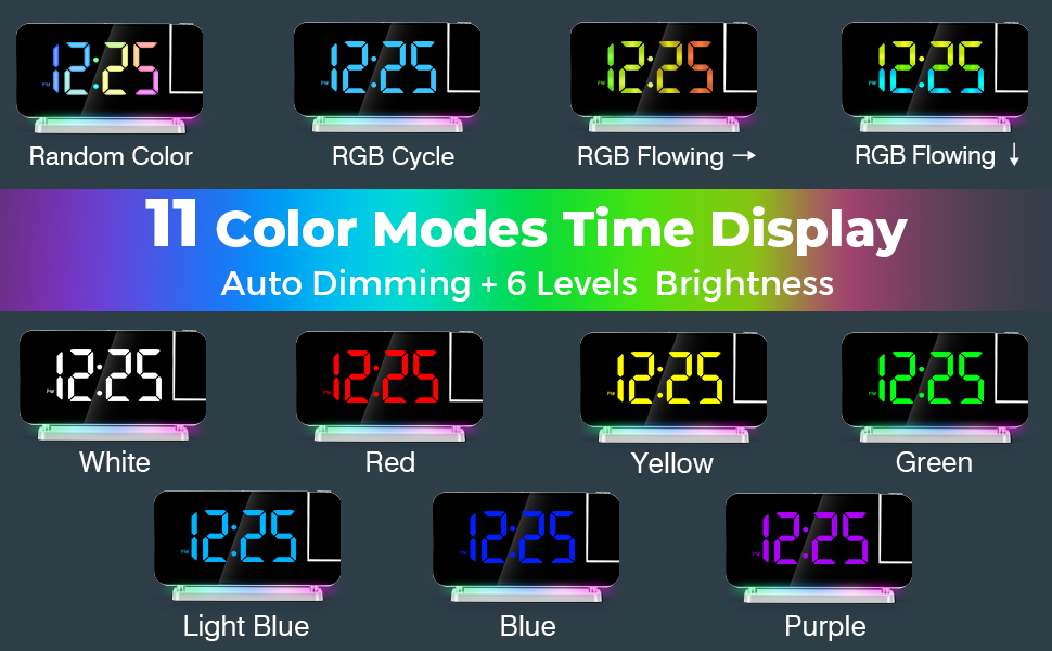 Modern Desktop Projection alarm Clock 