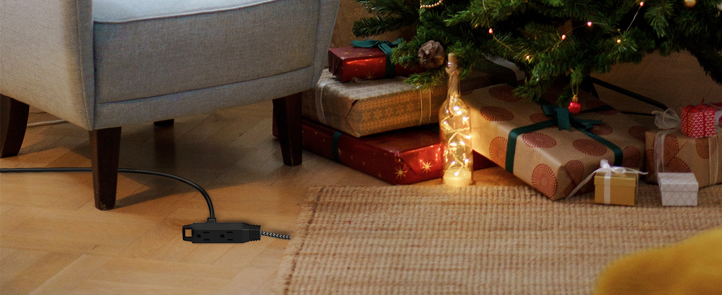 360° Rotating Flat Plug Extension Cord