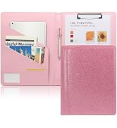 FORTAVEM Professional Faux Leather Padfolio with Clipboard – Business Portfolio Organizer Folder ...
