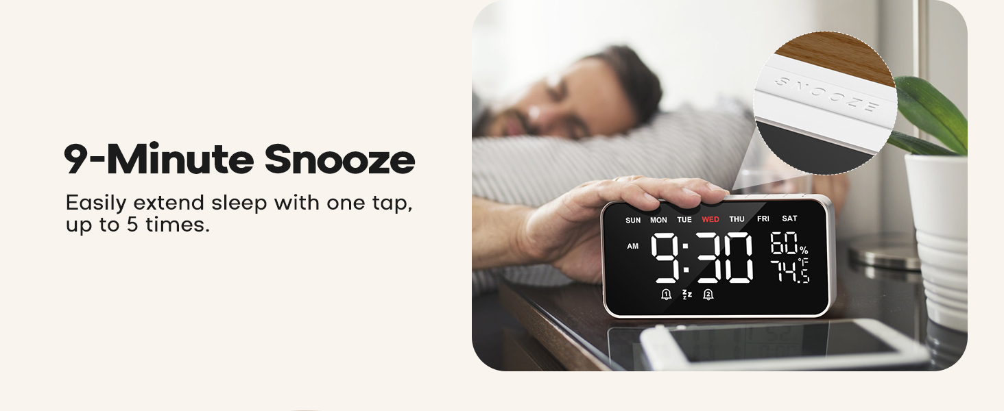 digital alarm clock for heavy sleepers kids adults loud alarm clock