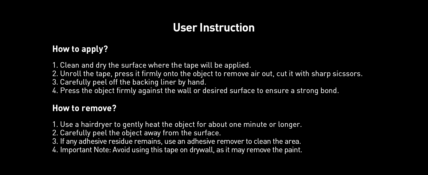 User Instruction