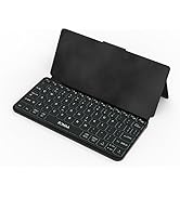 Bluetooth Travel Keyboard with Dual Device Pairing, RGB Backlit Keys, Long Battery Life Portable ...