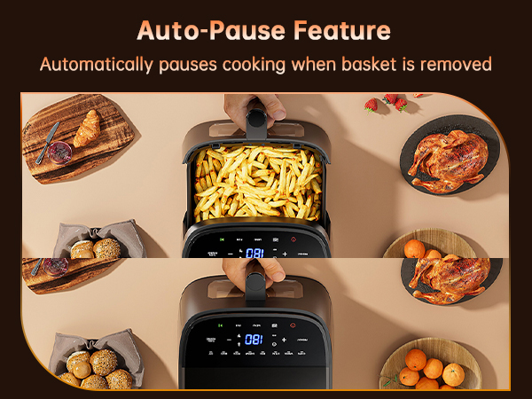AIR FRYER small compact mini healthy oil free auto pause