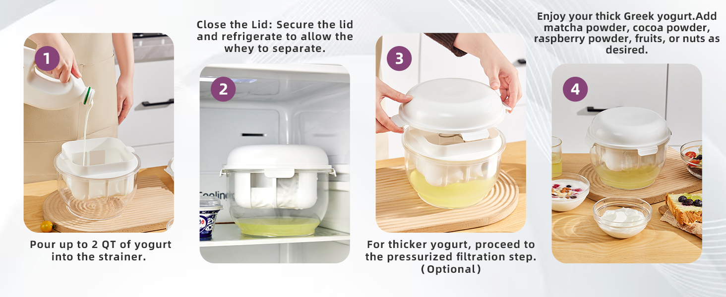 yogurt strainer with spring