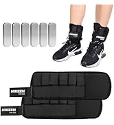 Hikeen Ankle Weights for Women Men 1 pair Adjustable Ankle Weights 1 2 3 LBS Metal Block with Sep...
