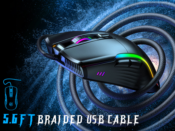 adjustable RGB wired gaming mouse