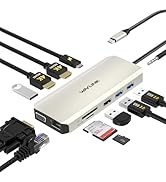 WAVLINK USB C Docking Station Dual Monitor for Dell HP Surface Lenovo MacBook Laptop, Triple Disp...