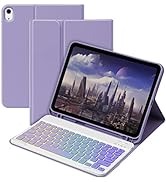 GOKOCO for iPad 10th Keyboard Case 10.9 inch 2022, Blackit Wireless Keyboard Case with Pencil Hol...
