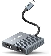 USB C to Dual HDMI Adapter 4K@60Hz for 2 Monitors, Type C to 2 HDMI Monitor Converter HDMI Splitt...