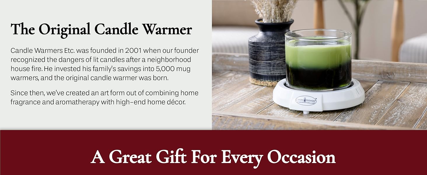 Candle Warmers 2-in-1 Candle and fragrance warmer flame-free safe alternative wax melts