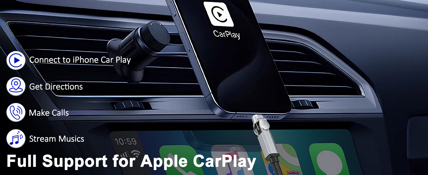 fast charging 3A CarPlay compatible