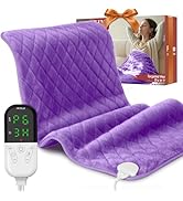 Heating Pad for Period Cramps Relief - 35"x20" Extra Large Electric Heating Pad for Back, Neck an...