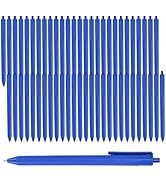 HZDIYAKE 50-pack, blue ink pen, 1.0mm medium tip, bulk pens, premium ink, smooth writing, no ink ...