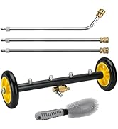 Undercarriage Pressure Washer Attachment, 2in1 Water Broom for Pressure Washer, Under Car Washer ...