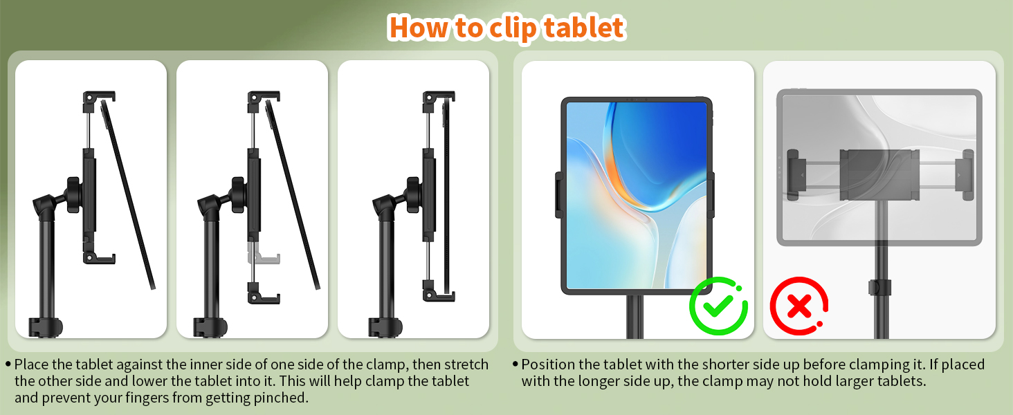 How to clip tablet